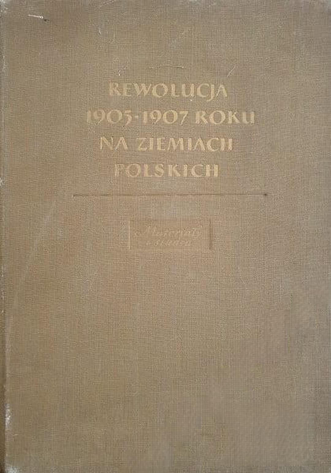 Rewolucja 1905-1907 roku na ziemiach polskich. Materialy i studia — cover