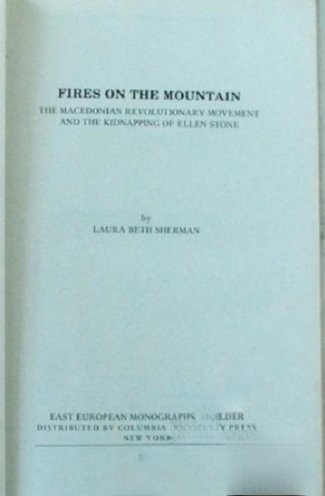 Fires on the mountain — cover