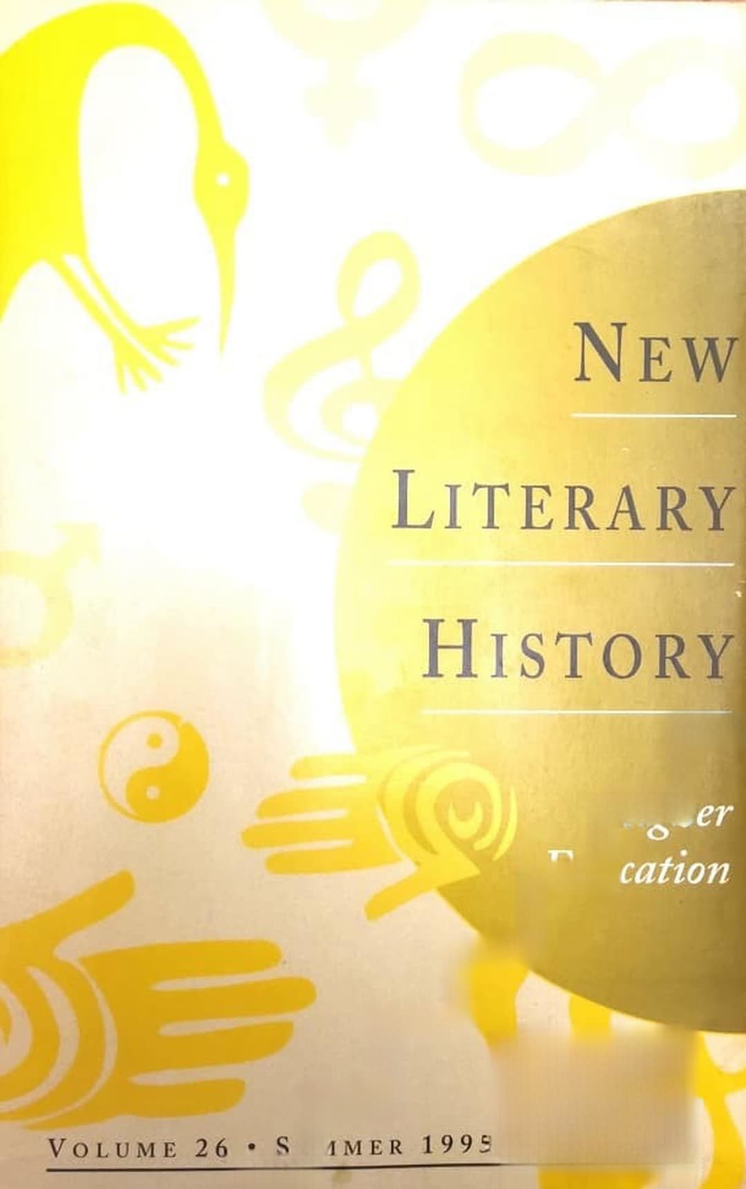 New Literary History. Vol. 26. Num. 3 / 1995