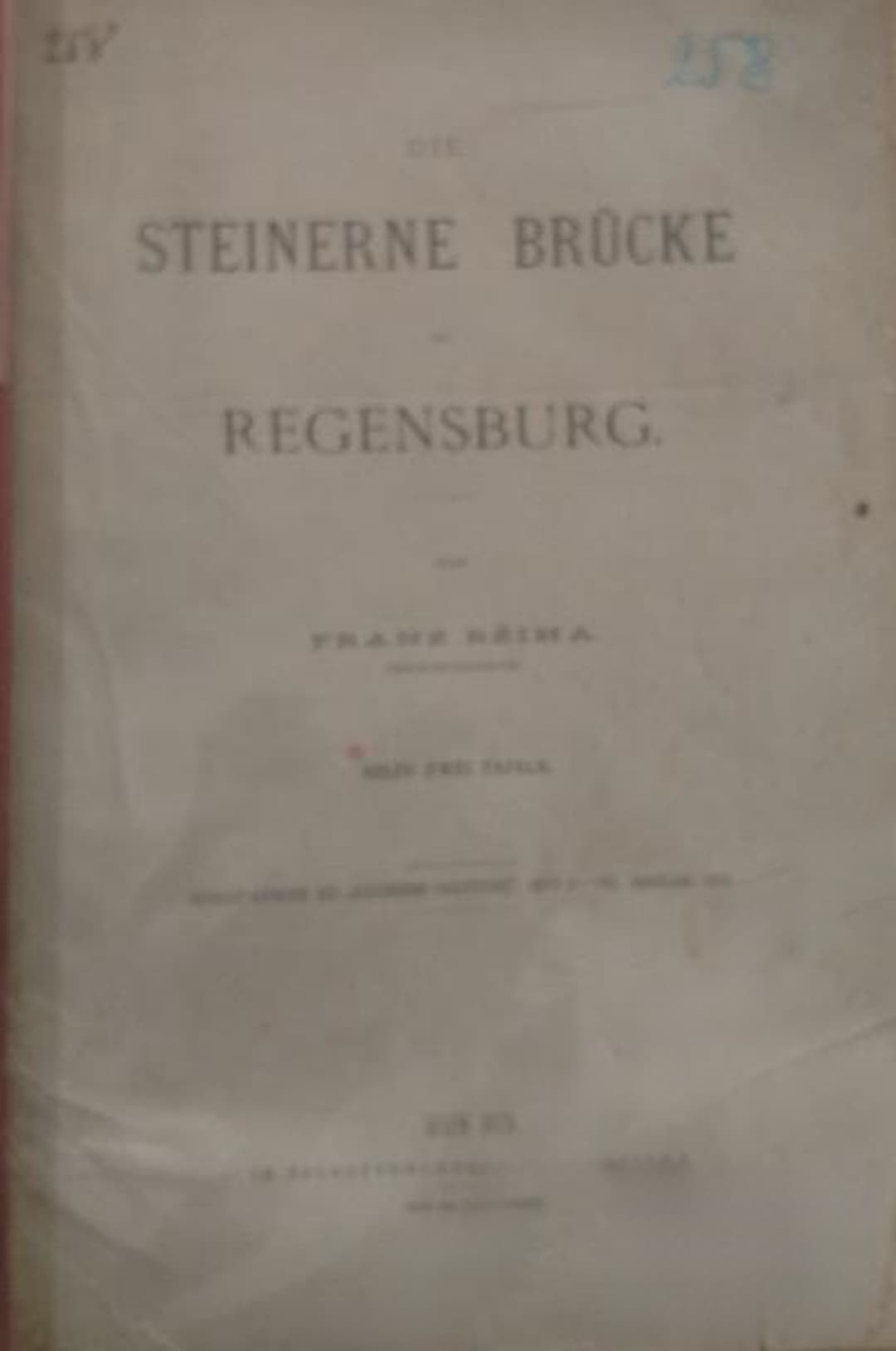 Die steinerne Brücke bei Regensburg — обложка