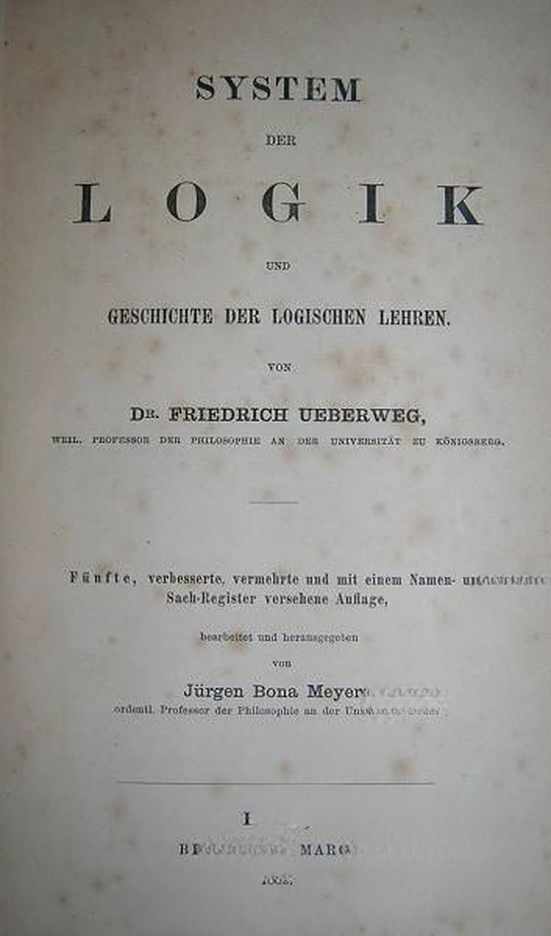 System der Logik und Geschichte der logischen Lehren — обложка