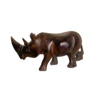 African wooden figurine- rhinoceros